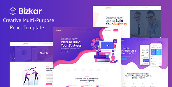 Bizkar – Creative Multi-Purpose React Template - SolverWP