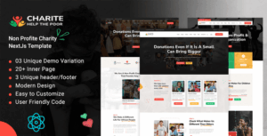 Charite – Non-Profit Charity React NextJs Template