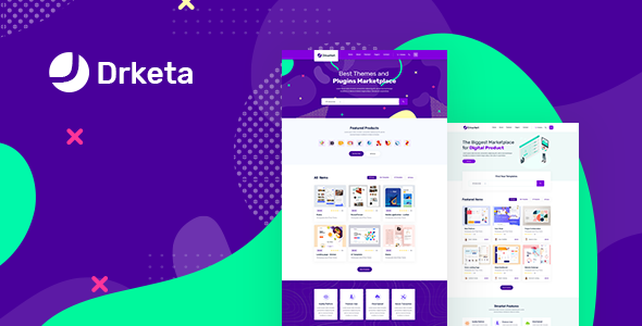 Drketa – Digital Marketplace PSD Template - SolverWP