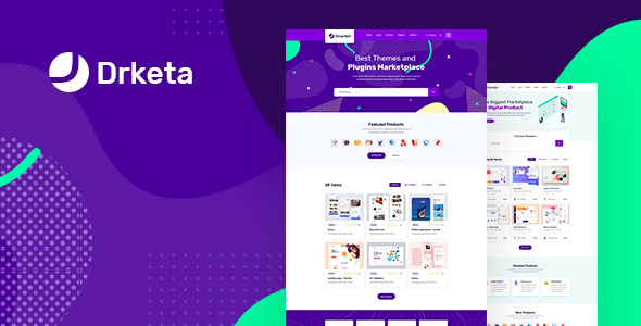 Drketa – Digital Marketplace React Template - SolverWP