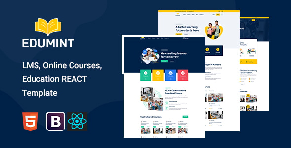 Edumint – Education React Template - SolverWP