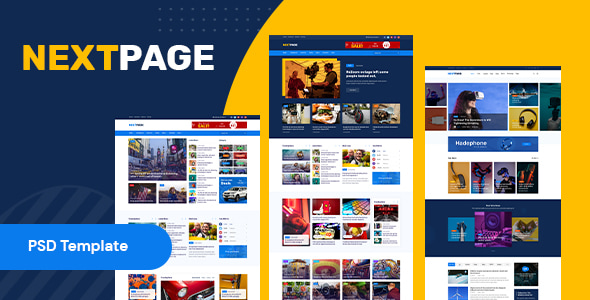 Nextpage – Magazine & Newspaper PSD Template - SolverWP