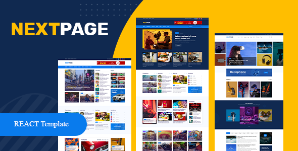 Nextpage React – Magazine & Newspaper Template - SolverWP