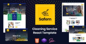 Safem -Cleaning Service  React Template